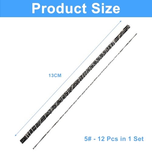 Murtenze 12PCS Spiral Scroll Saw Blades, Plain End Saw Blades Assortment for Wood Metal Cutting Sawing Carve (#5 Fast Wood Cutting) - Image 2