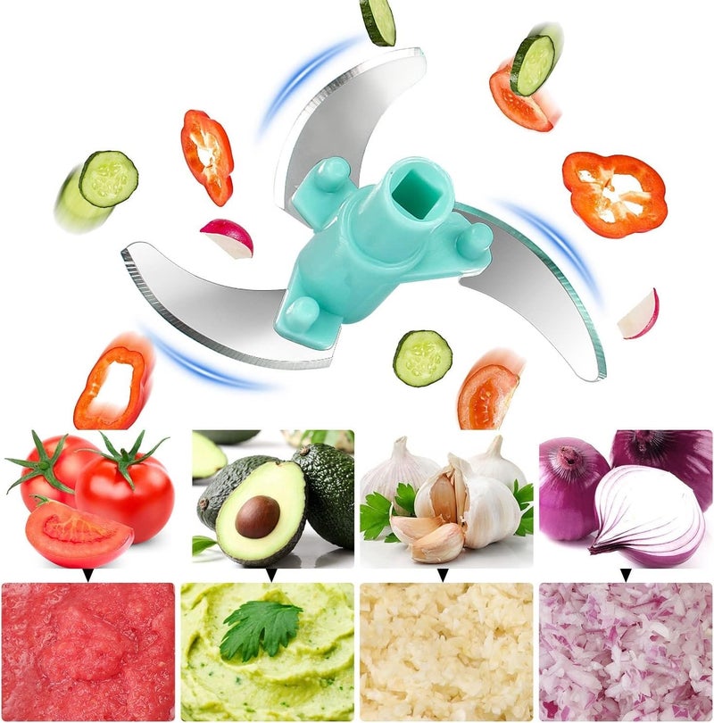 VAMIKA Quick Chopper 450ML Manual Food Processor with Stainless Steel Blades EasytoUse Vegetable and Onion Chopper Ideal for Quick Meal Prep - Image 2