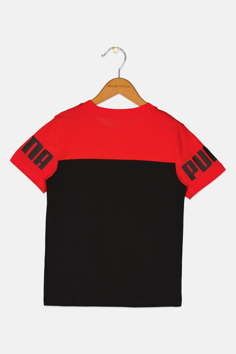 PUMA Kids Boy Sportswear Fit Short Sleeve Outdoor T-Shirt, Black - Image 3