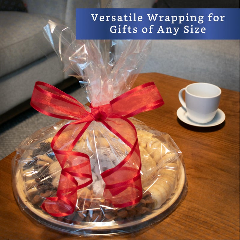 FIESTA WRAPS Clear Cellophane Wrap Roll (31.5 in x 110 ft) - Cellophane Roll - Clear Wrapping Paper to Wrap Gift Baskets - Gift Basket Wrapping Supplies - Papel CelofÃ¡n Transparente - Image 5
