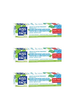 Kiss My face Gel Teeth Whitening Fluoride Free Toothpaste (Pack Of 3), Tea Tree, 13.5 Ounce (2434503Eaf)  - Image 1