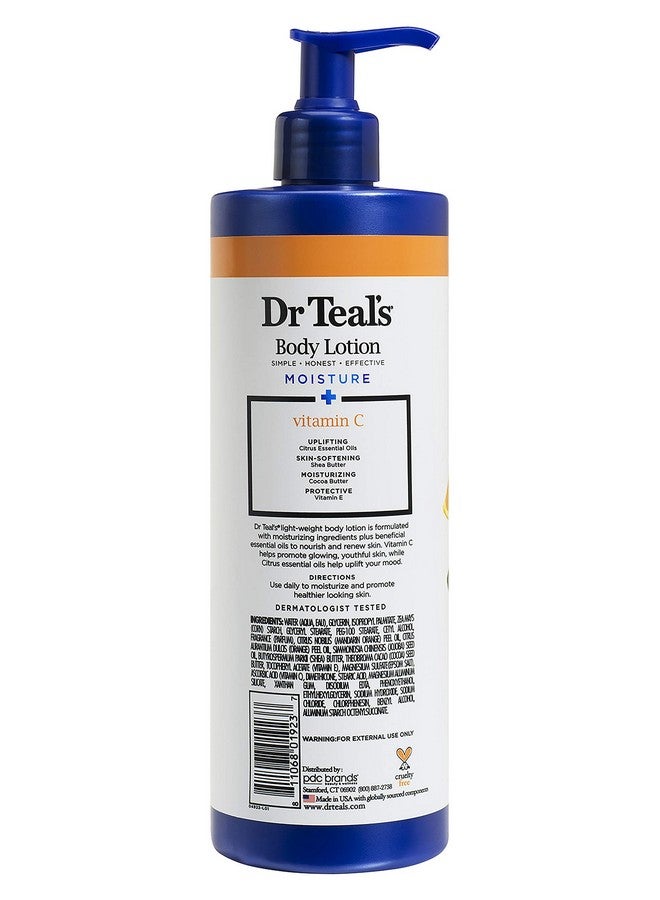Dr Teal's Body Lotion Moisture Plus Radiant Citrus Essential Oils And Vitamin C 18 Fl Oz 2 Pack (36 Fl Oz) - Image 3