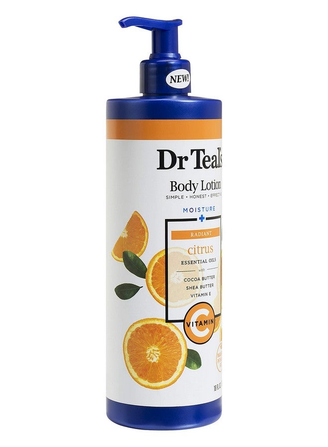 Dr Teal's Body Lotion Moisture Plus Radiant Citrus Essential Oils And Vitamin C 18 Fl Oz 2 Pack (36 Fl Oz) - Image 2