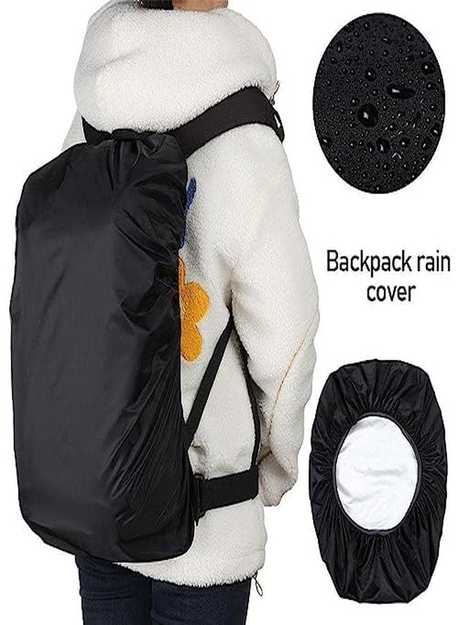 YOPRAM Bag Cover 30-50L Waterproof Rain & Dust Cover for Backpack with Elastic Adjustable & Pouch Rain Cover for Laptop School College & Office Bag (Black) - Image 5