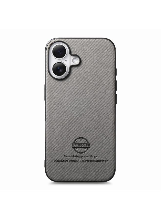 S-TOP Case For iPhone 16 Plus Twill Fabric Leather Skin Back Phone Case - Image 2