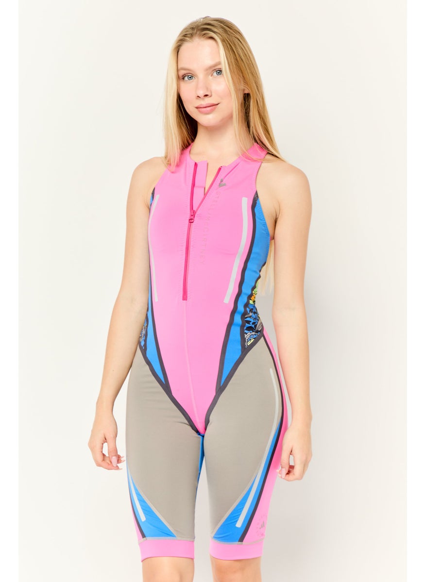 adidas By Stella McCartney Women Allover Printed Padded One Piece Swimwear, Multicolor  - Image 1