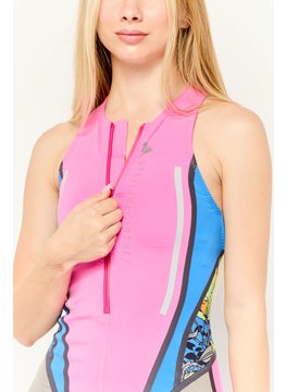 adidas By Stella McCartney Women Allover Printed Padded One Piece Swimwear, Multicolor  - Image 3