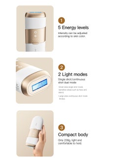 Airbot Airbot Aria Opal Laser Hair Removal Device IPL Ice Cooling Technology Hair Removal Handset Hair Removal Machine RoseGold  - Image 5