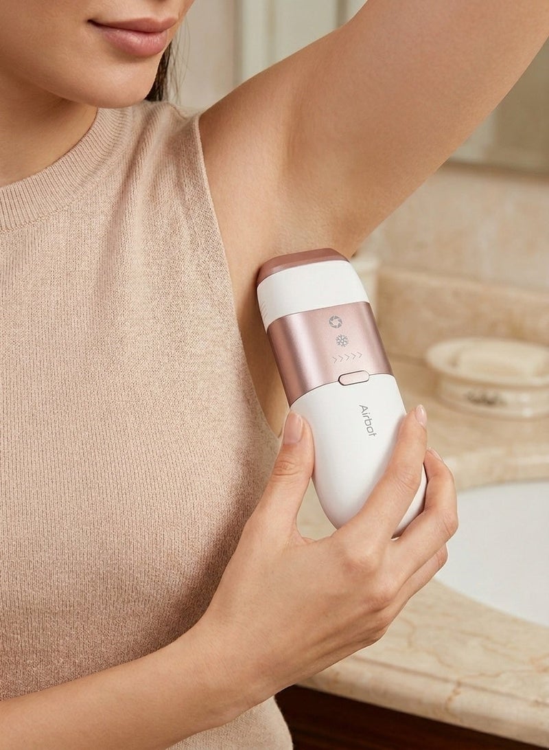 Airbot Aria Opal Laser Hair Removal Device IPL Ice Cooling Technology Hair Removal Handset Hair Removal Machine RoseGold - Image 4