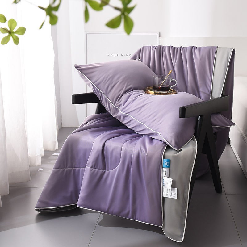 Cooling Summer Quilt Washable Single Double Purple spell Gray 