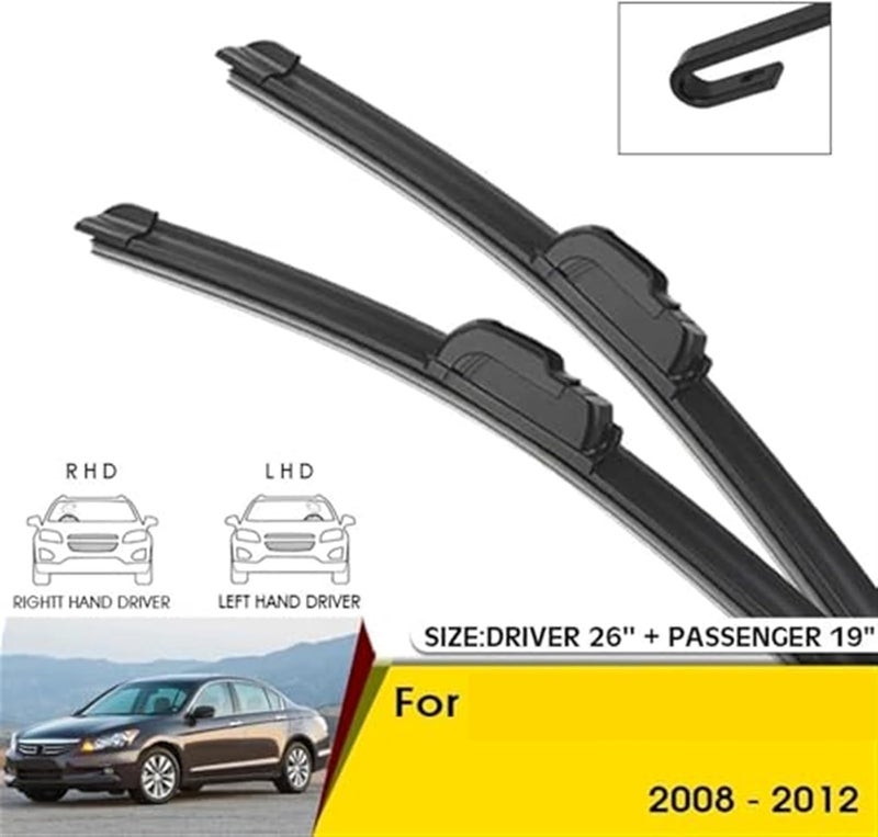 Wivplex Car Front Wiper Blades for Accord 2008-2012 - Image 4