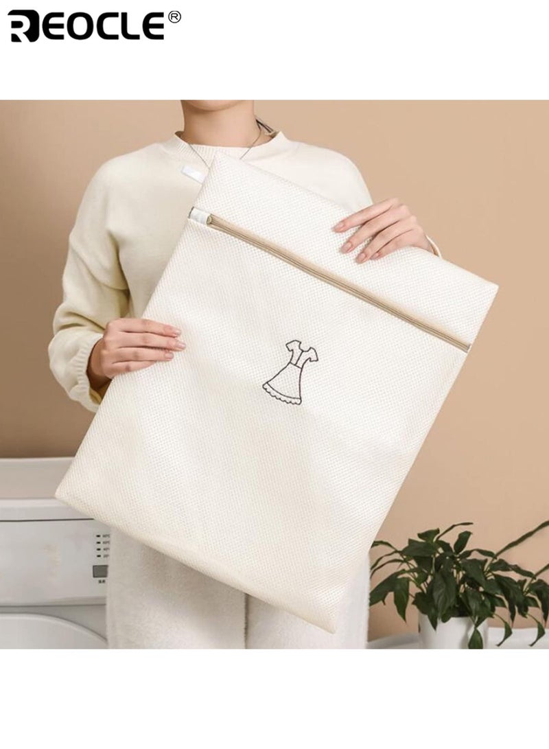 REOCLE 6PCS Mesh Laundry Bags Reusable Double Layer Thickened Washing Bags Durable Wash Bags for Machine Use Ideal for Tops Skirts Trousers Socks Underwear Bras for Travel Home andLaundry Organization - Image 2