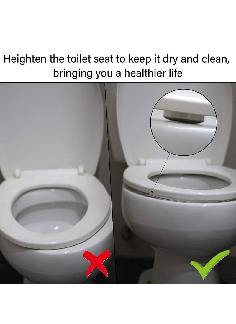 Y&D - Toilet Seat Bumpers Buffers Replacement Kit, 8 Pcs White Push in Buffer Set Pads Self-Adhesive for Home, Hotel, School - Image 1