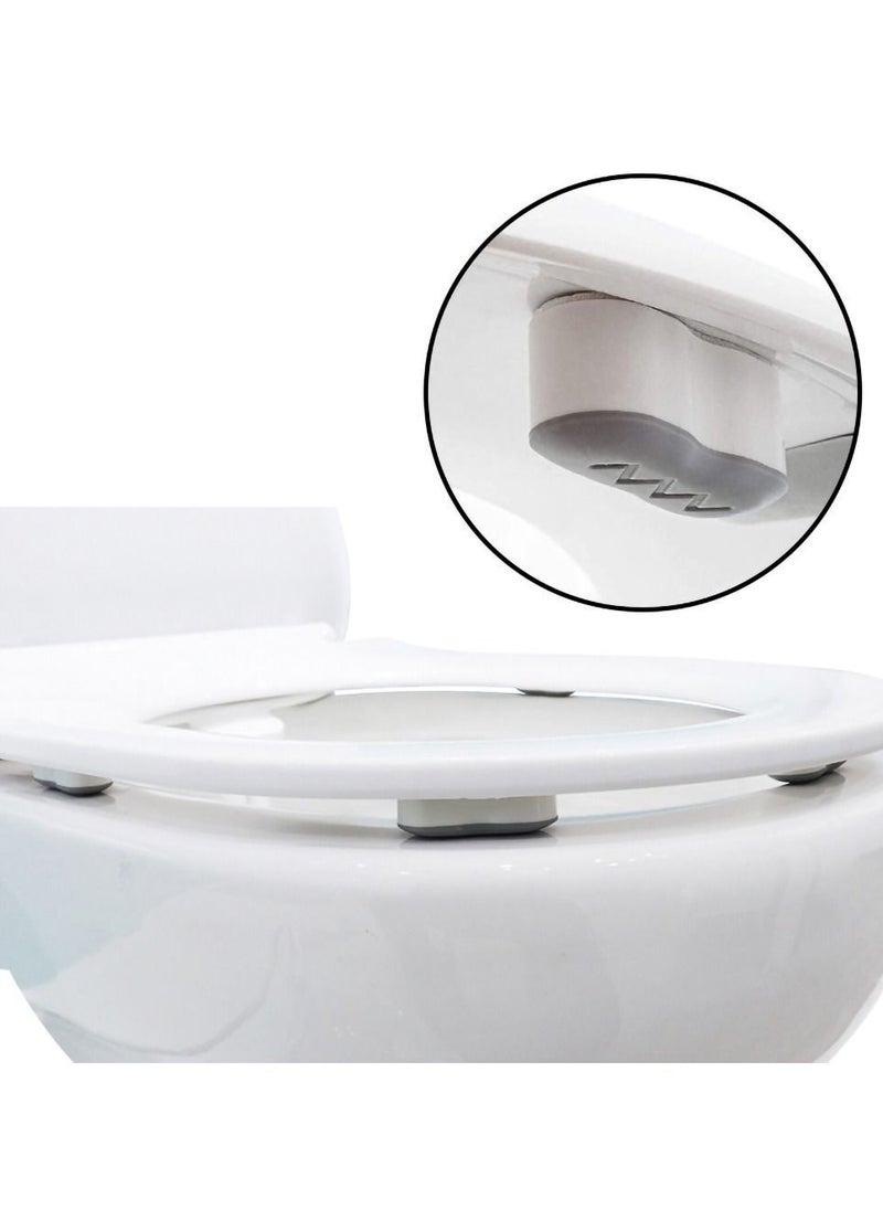 Y&D - Toilet Seat Bumpers Buffers Replacement Kit, 8 Pcs White Push in Buffer Set Pads Self-Adhesive for Home, Hotel, School - Image 1