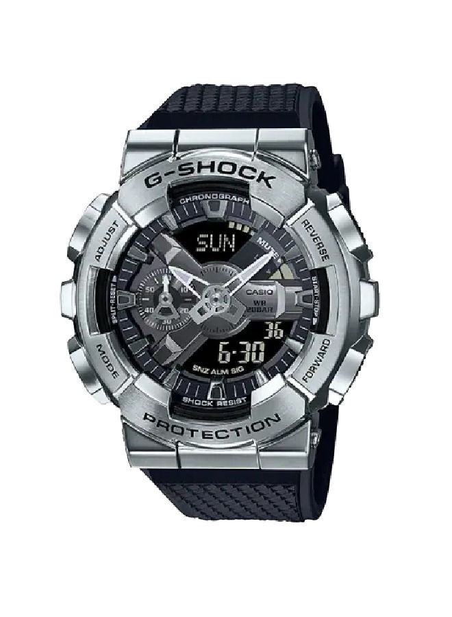 CASIO ساعة جي شوك للرجال التناظرية والرقمية بحزام من الراتنج الأسود GM110-1A - Image 1