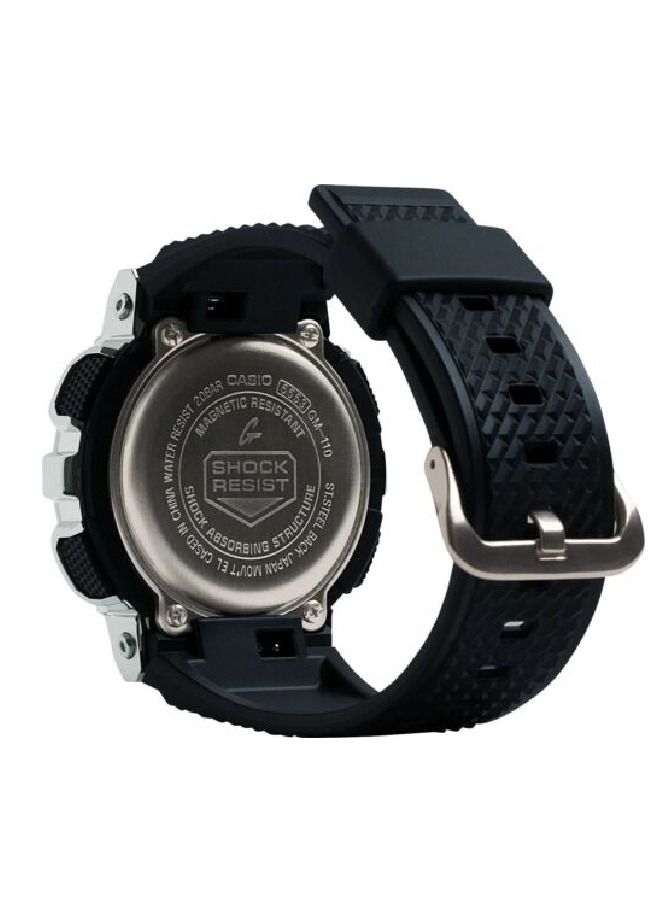 CASIO ساعة جي شوك للرجال التناظرية والرقمية بحزام من الراتنج الأسود GM110-1A - Image 2