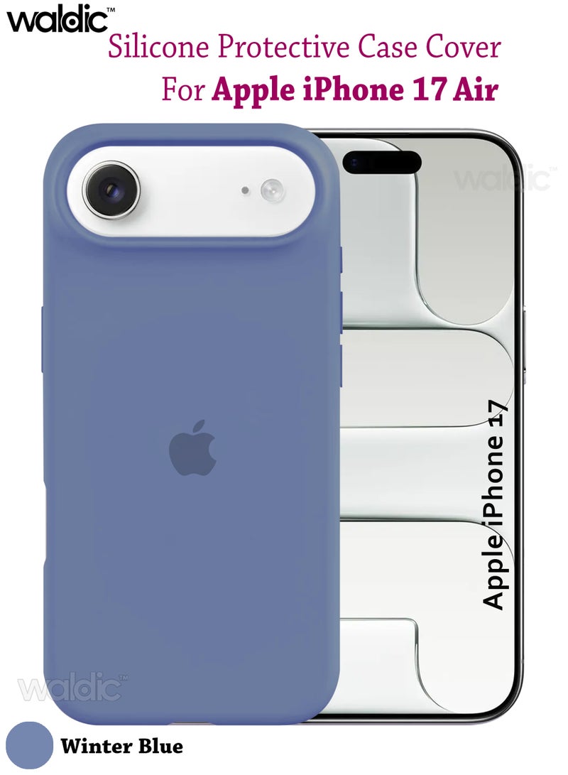 Waldic Apple iPhone 17 Air Premium Case | Premium Silicone Case Cover Designed for Apple iPhone 17 Air | Apple iPhone 17 Air Case Camera and Drop Protection Thin Protective Back Cover Case for Apple iPhone 17 Air - Winter Blue - Image 1