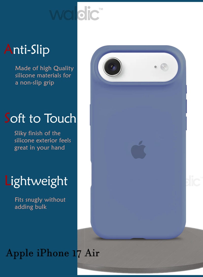 Waldic Apple iPhone 17 Air Premium Case | Premium Silicone Case Cover Designed for Apple iPhone 17 Air | Apple iPhone 17 Air Case Camera and Drop Protection Thin Protective Back Cover Case for Apple iPhone 17 Air - Winter Blue - Image 2