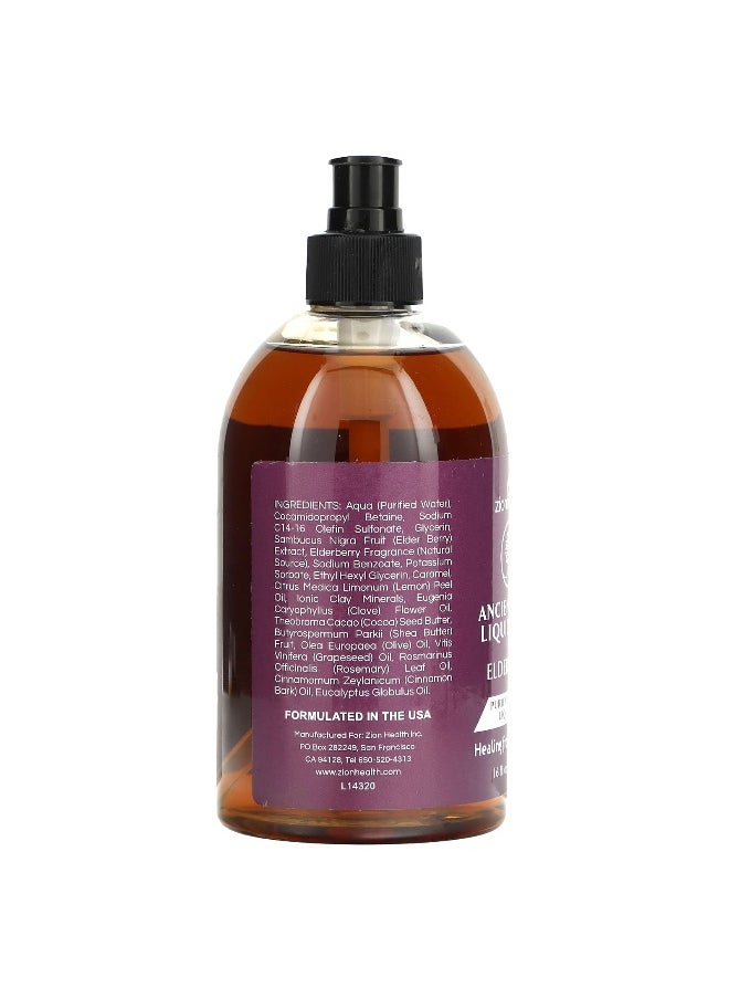 Zion Health Zion Health, Ancient Clay Liquid Soap, Elderberry, 16 fl oz (473 ml)  - Image 2