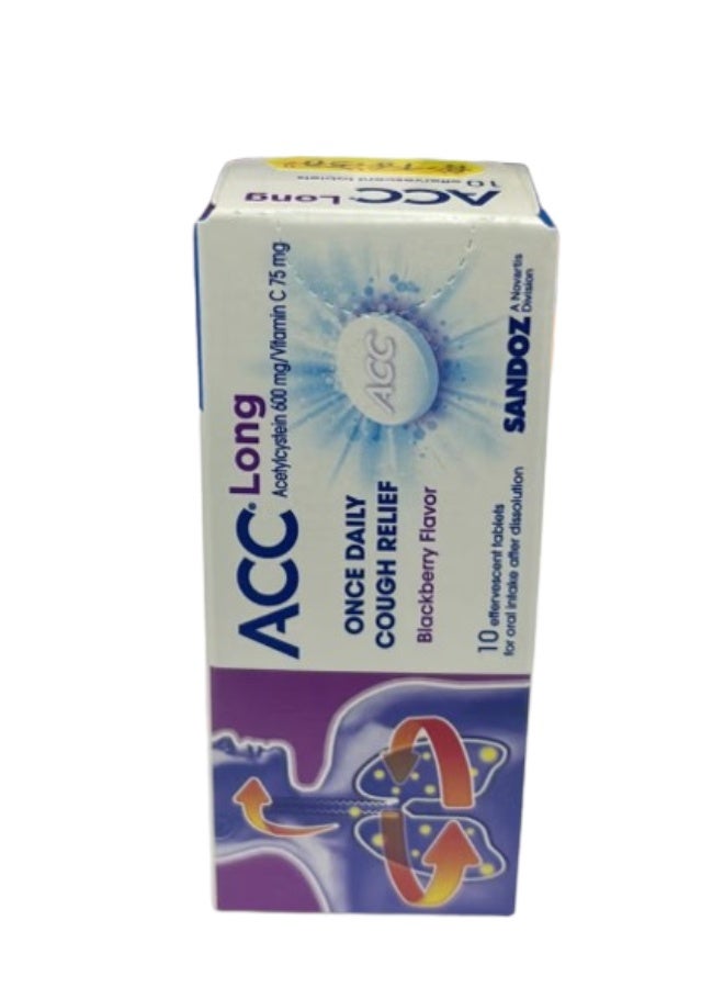 Long Effervescent Tablets 600 mg (Acetylcysteine) – 10 Tablets