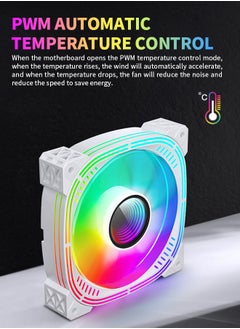 Beauenty 4.72in PC Gaming Cooler,Universal Fit CPU Cooler,High Performance Computer Cooler,Smart Pc Cooling Fan,For Gaming Work  - Image 5