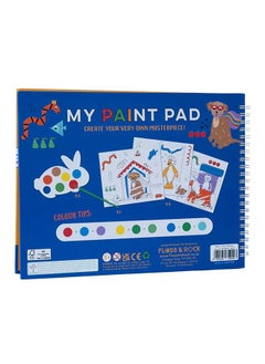 Floss & Rock Pets My Painting Pad – Kids Watercolor Art Set | Pet-Themed Painting Kit with 8 Pictures, 8 Paint Palettes & 1 Brush | Creative Coloring Activity for Kids | Animal Art Set  - Image 2