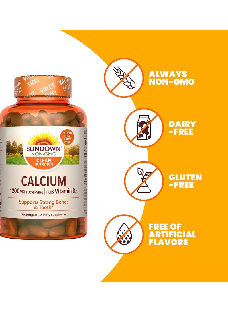 Calcium 1200 Mg Plus Vitamin D3 Supports Bone Teeth And Immune Health 170 Softgels - pzsku/Z4BB3061F808880B12A50Z/45/_/1718885730/734da7ff-7aa6-41cb-8290-d6a9009de177