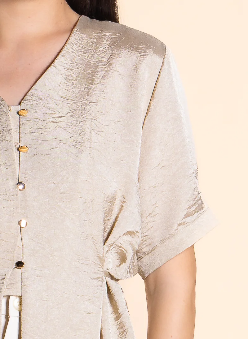 SHAPES DETAILED TEXTURED TOP
