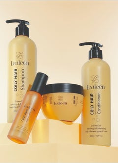 Lealen Crown Coil for Coily Hair Bundle | Shampoo 500ml-Conditioner 500ml-Hair Serum 100ml-Hair Mask-300ml