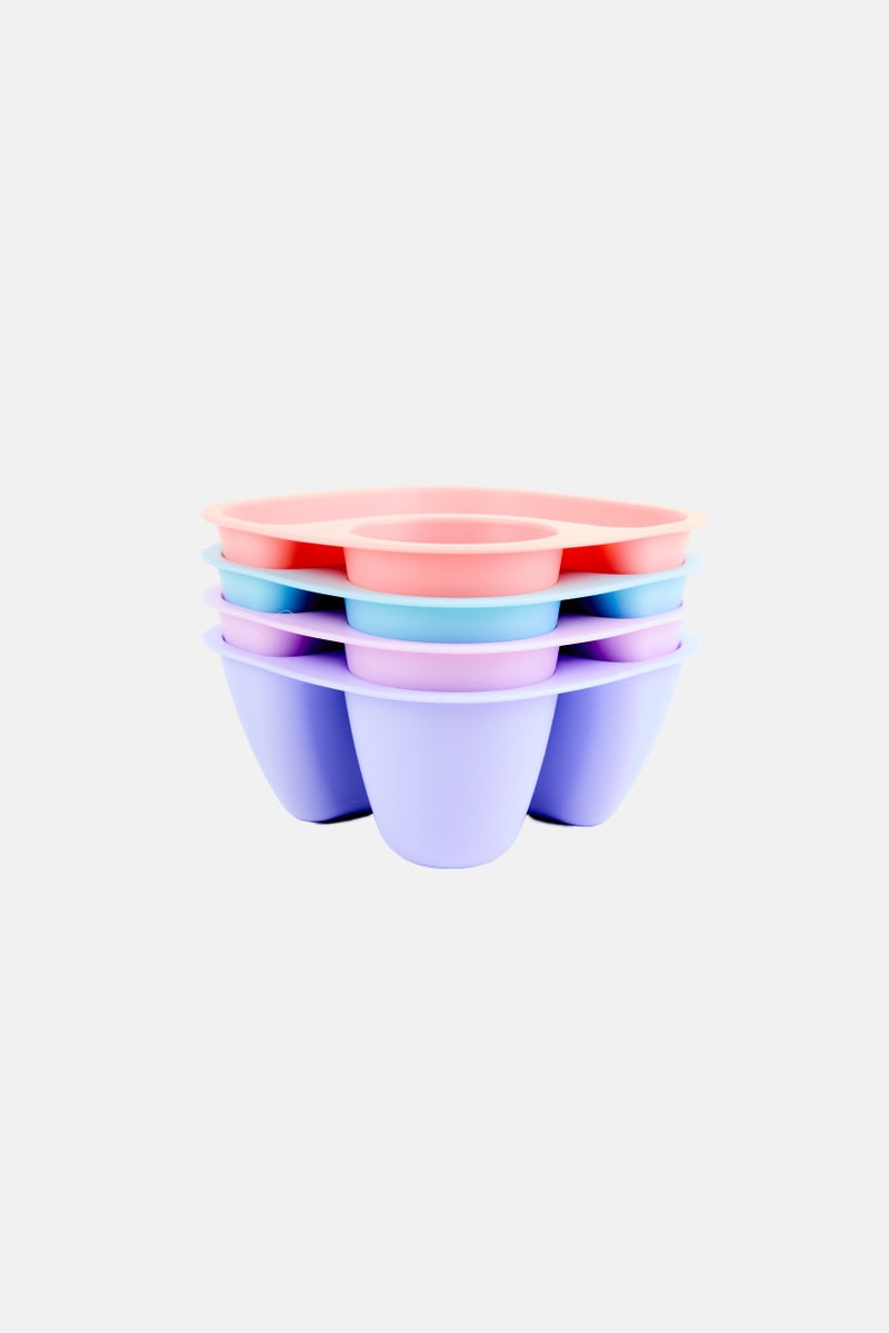 Alta 4 Pieces Divided Snack And Dip Bowls, Multicolor  - Image 2