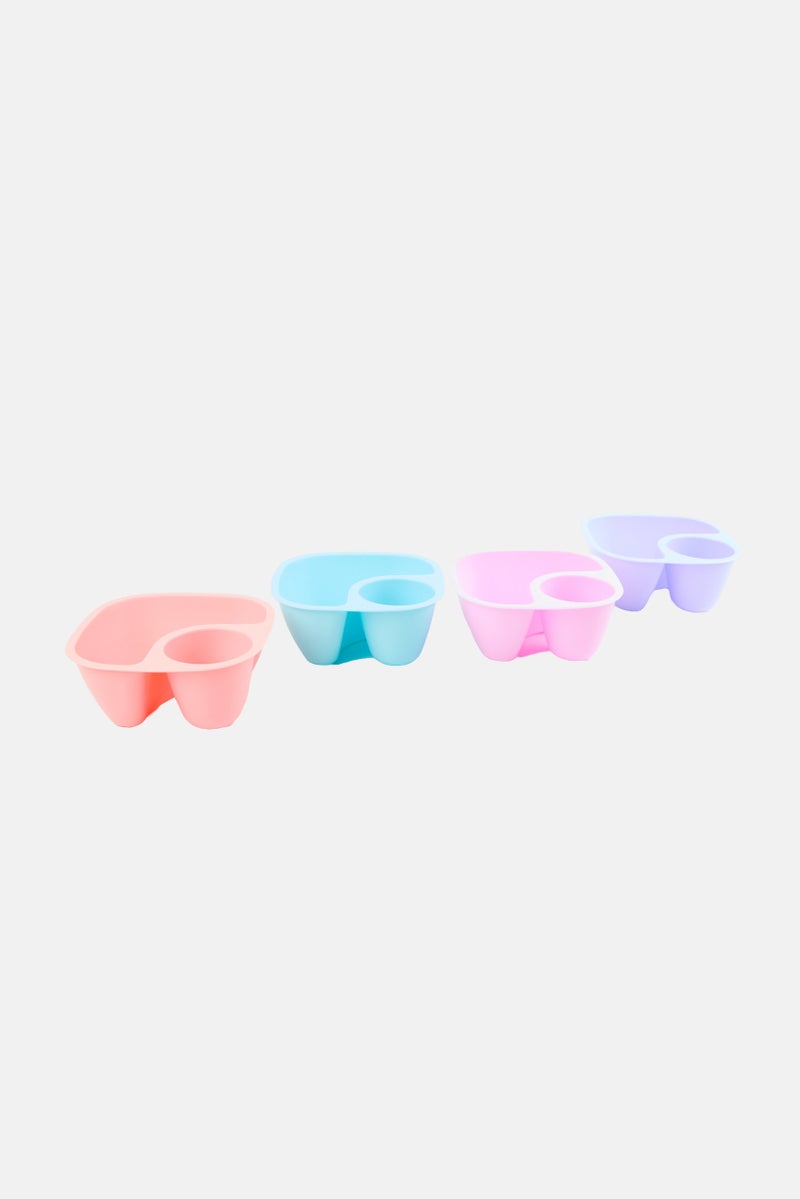 Alta 4 Pieces Divided Snack And Dip Bowls, Multicolor  - Image 1