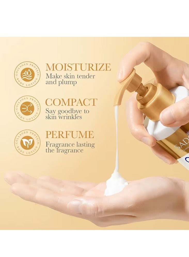 SADOER Pack of 2 Collagen Anti Aging Body Lotion 300ml Each Firming Moisturizing Skin Care for Smooth and Youthful Skin - Image 2