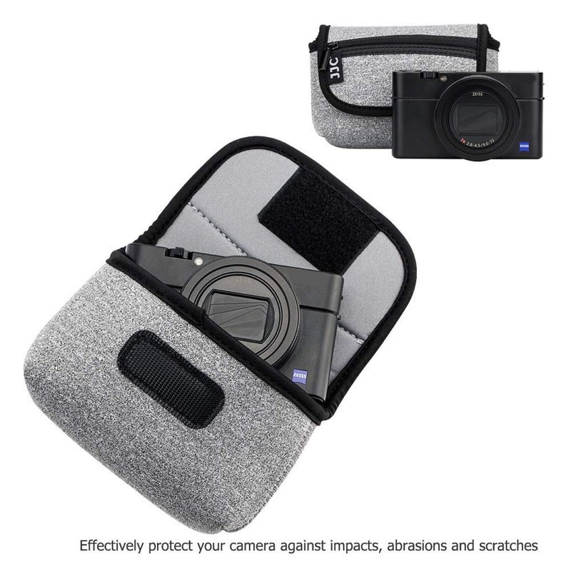 JJC Compact Camera Case Travel Pouch Sleeve for Sony ZV-1 II ZV1II ZV1F ZV-1F ZV1 RX100 VII VI VA Canon G7X G5X G9X SX740 Ricoh GR IV III Olympus TG-7 TG-6 TG-5 TG-4 Fujifilm XP130 XP140 XP90 & More - Image 4