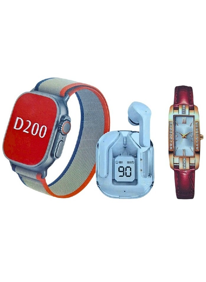 Generic - Set of Ultra watch, Women's watch, Air Pods - Image 1