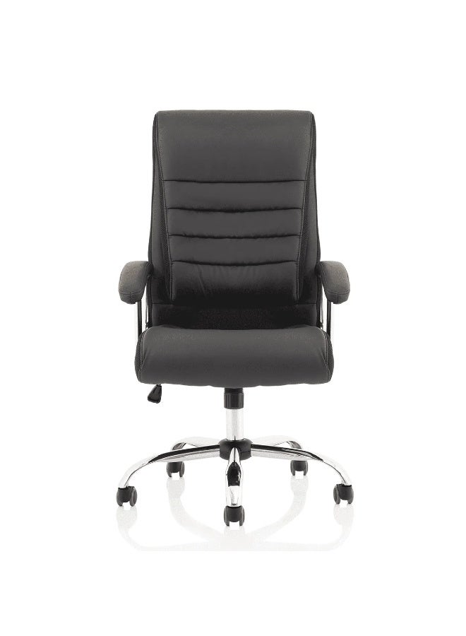 Multiwood Superior Comfort Office Seating with Deep Padding, Posture Support and Relaxed Tilt Function – Black - Image 2