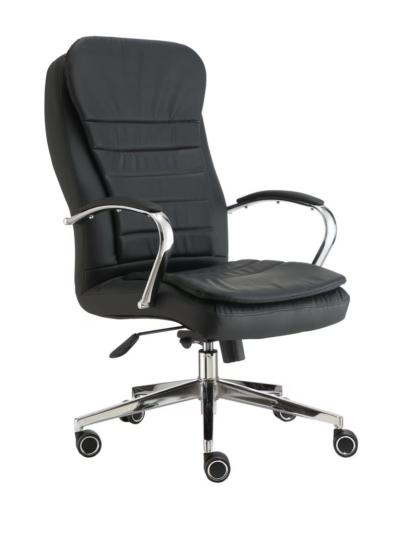 Multiwood Superior Comfort Office Seating with Deep Padding, Posture Support and Relaxed Tilt Function – Black - Image 1