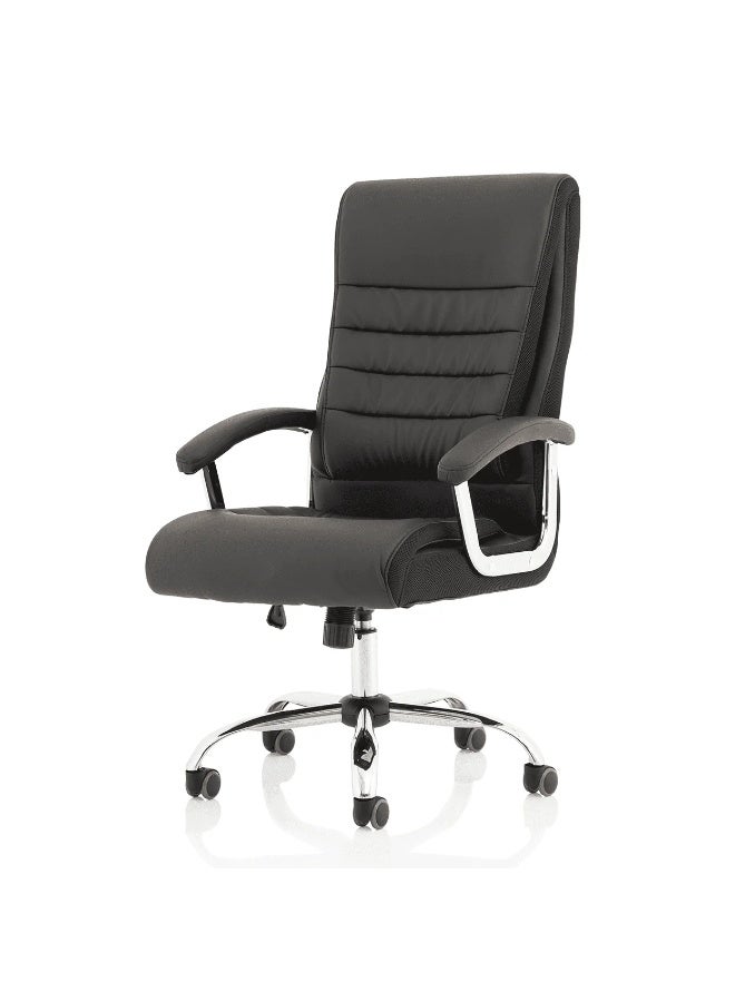 Multiwood Superior Comfort Office Seating with Deep Padding, Posture Support and Relaxed Tilt Function – Black - Image 3