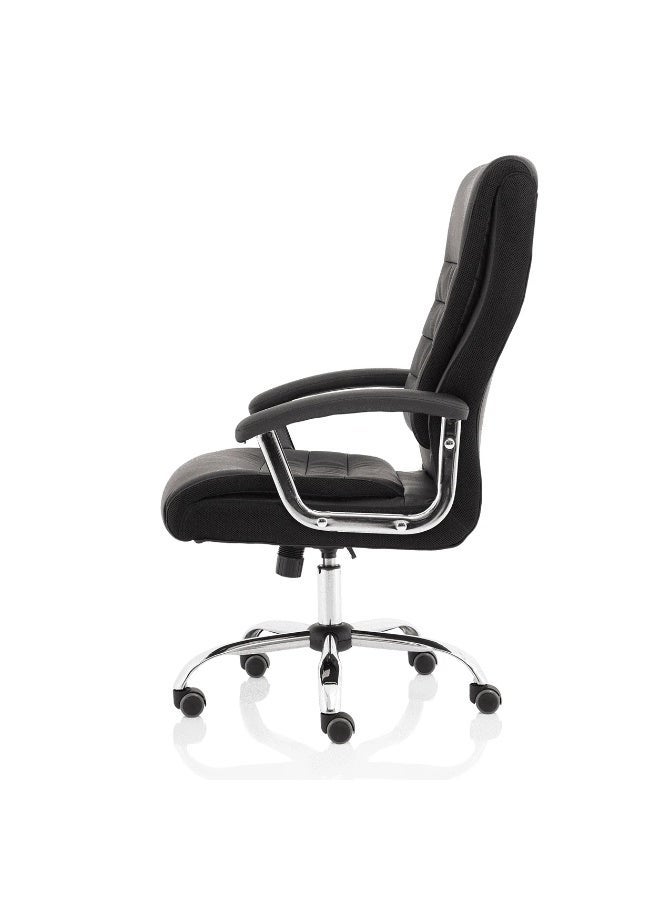 Multiwood Superior Comfort Office Seating with Deep Padding, Posture Support and Relaxed Tilt Function – Black - Image 4