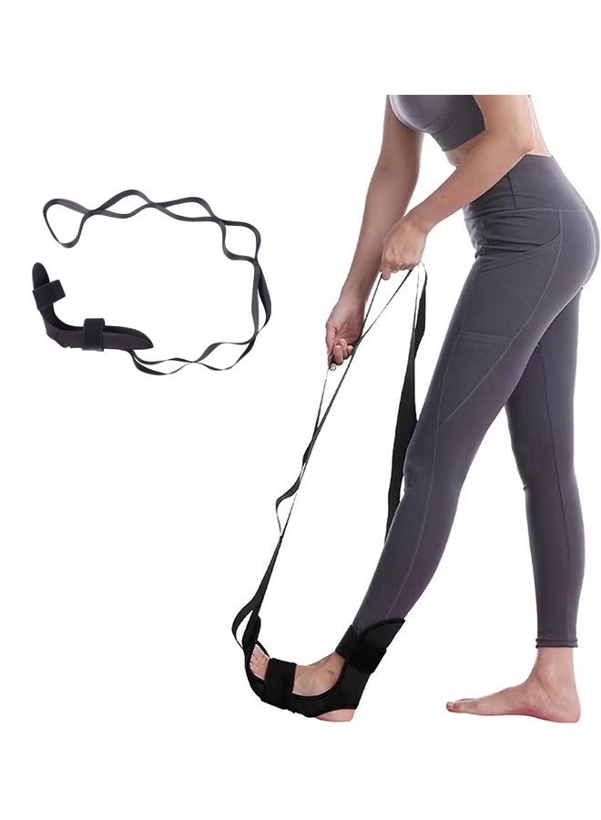 Leg Stretch Band, Yoga Calf Stretcher Strap, Relief for Plantar Fasciitis, Heel Spurs, Foot Drop, Achilles Tendonitis & Hamstring Tightness, Physical Therapy Stretch Assist for Yoga, Fitness & Recovery - Image 1