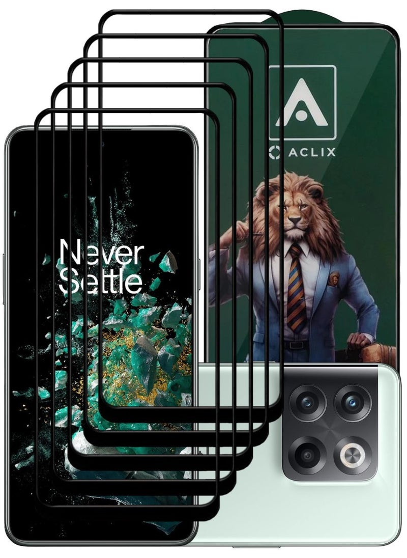 ACLIX 5 Pieces Antistatic ESD Dustproof Premium Quality High Definition Tempered Glass Screen Protector Designed For OnePlus 10T - Image 1