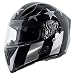 TORC T15B Bluetooth Integrated Full Face Motorcycle Helmet with Graphic Gloss Black Captain ShadowSmall - Image 2