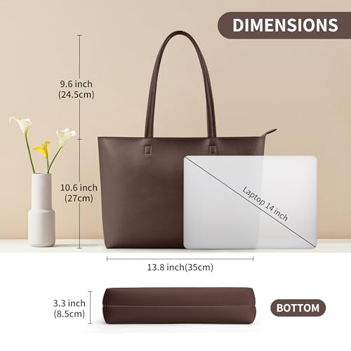 KALIDI FANCY FOREST KALIDI Tote Bag Zipper Shoulder Bag Faux Leather Purses Satchel for Women Casual Handbag Work Dating College - Image 4