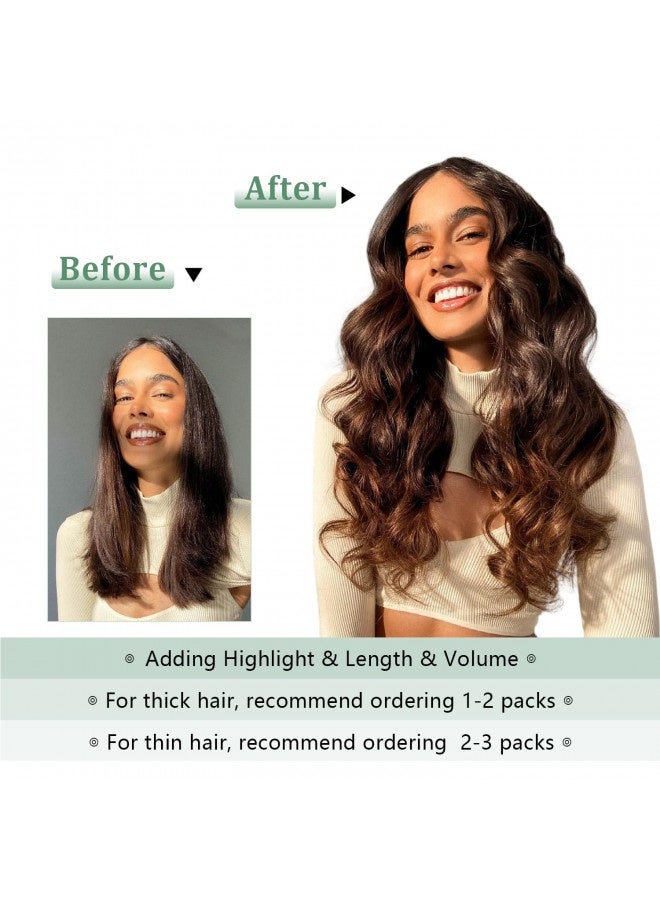 MIFIL Clip in Hair Extensions 20 inch Remy Hair Extensions Real Human Hair 120g Dark Brown Double Weft Natural Straight Human Hair Clip in Extensions for Women(20inch,7pcs, 120g) - Image 3