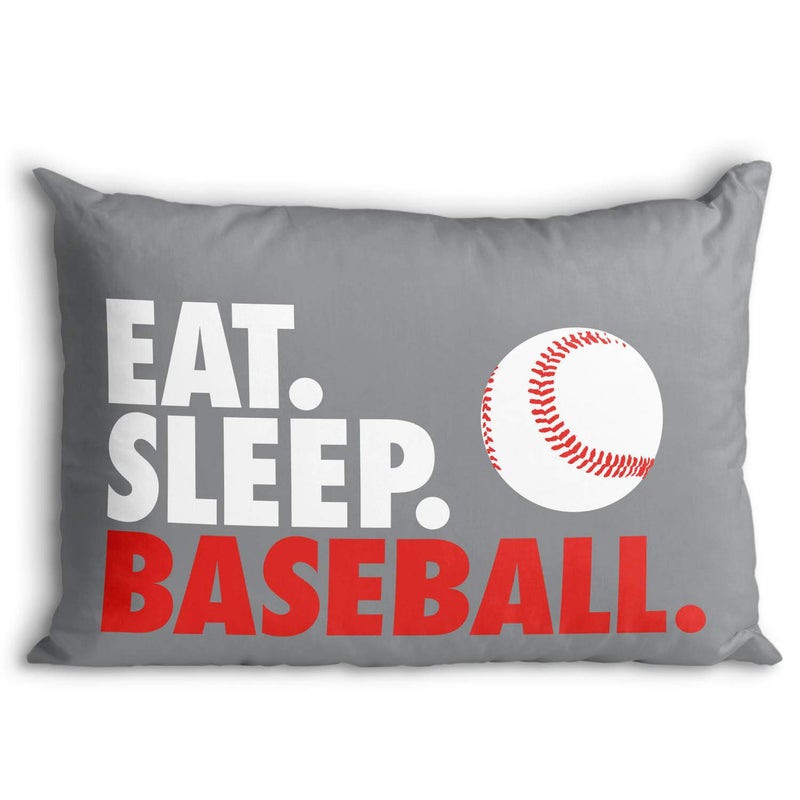 ChalkTalkSPORTS - Baseball Stitches Pillowcase | Baseball Pillowcase Home Decor - Image 1