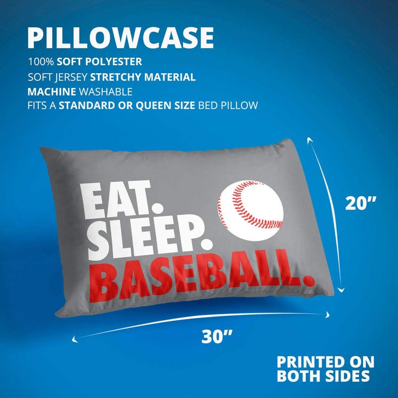 ChalkTalkSPORTS - Baseball Stitches Pillowcase | Baseball Pillowcase Home Decor - Image 2