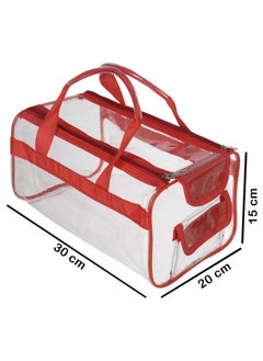 Large Size Crystal Clear Plastic Cosmetic Bags Travel Pvc Vinyl Toiletry Bag Zipper Large Transparent Waterproof Makeup Case Organizer Bag (Red) - pzsku/Z4BB3854EF83E3FA424EBZ/45/_/1721719293/3d612ecf-be0c-4c52-862b-9209a5868250