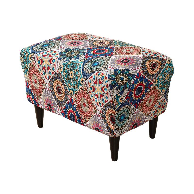Eco-Ancheng Stretch Ottoman Cover Rectangular Storage Ottoman Slipcover Footrest Stool Covers Ottoman Slipcovers for Foot Stool with Nonslip Elastic Bottom (13,Large) - Image 1
