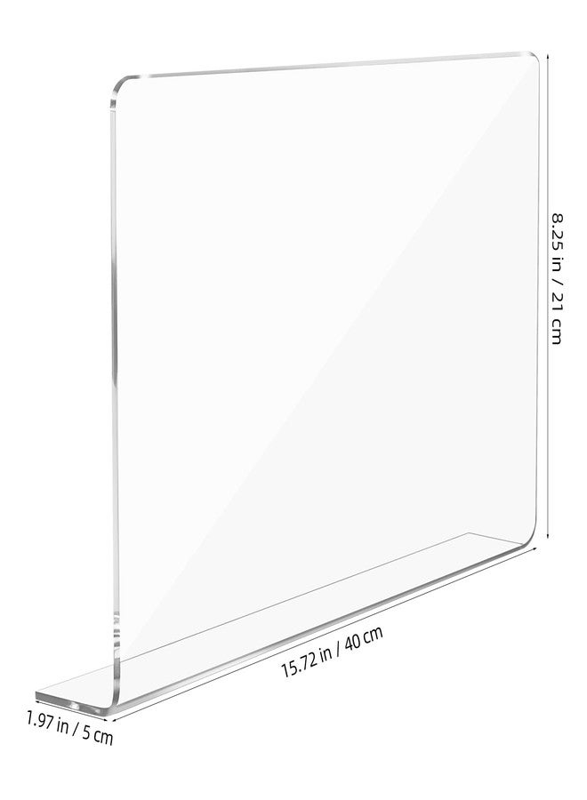 PRETYZOOM Acrylic Sink Water Splash Guard, 15.7x8 Inches Sink Splash Guards Splatter Panel, Kitchen Protective Splatter Barrier, Universal Fit - Image 5