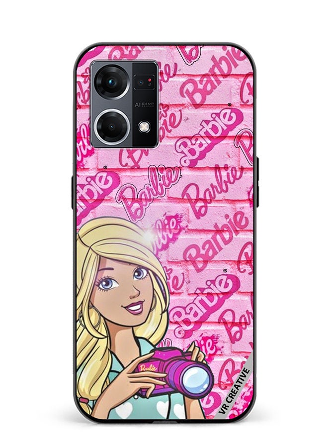 VR CREATIVE Protective Case Cover For Oppo Reno8 4G Photoholic Barbie Design Multicolour - Image 1