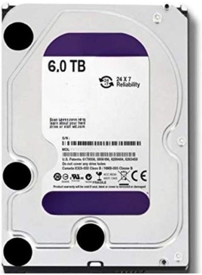 6TB 3.5 Inch SATA Internal Hard Drive for Desktop Computers and Surveillance Storage Systems, High-Capacity HDD for Continuous Recording - Image 1